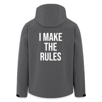 I make the rules - Recycelte Männer Softshell-Jacke von Stanley/Stella - Anthrazit - Hinten - AI Model Male 185 light (185cm)