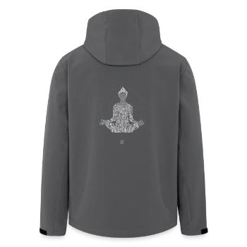 Yoga - Recycelte Männer Softshell-Jacke von Stanley/Stella - Anthrazit - Hinten - AI Model Male 185 light (185cm)