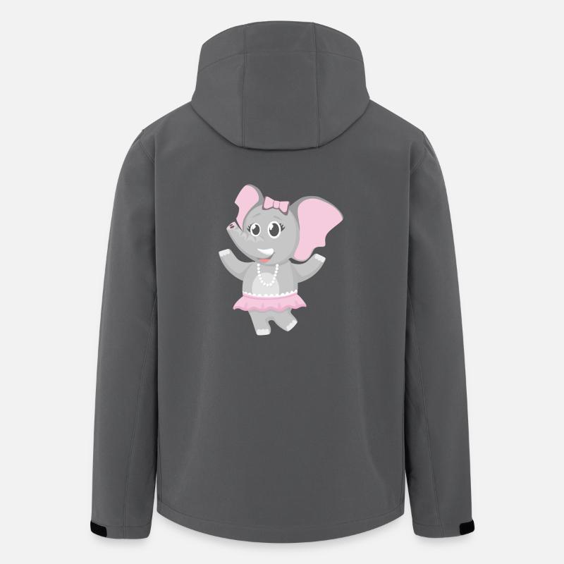 elephant éléphant mammut animal animaux10 - Veste softshell homme en polyester recyclé Stanley/Stella - charbon