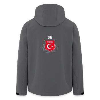 Ankara 06 Türkei Türkiye - Recycelte Männer Softshell-Jacke von Stanley/Stella - Anthrazit - Hinten - AI Model Male 185 light (185cm)