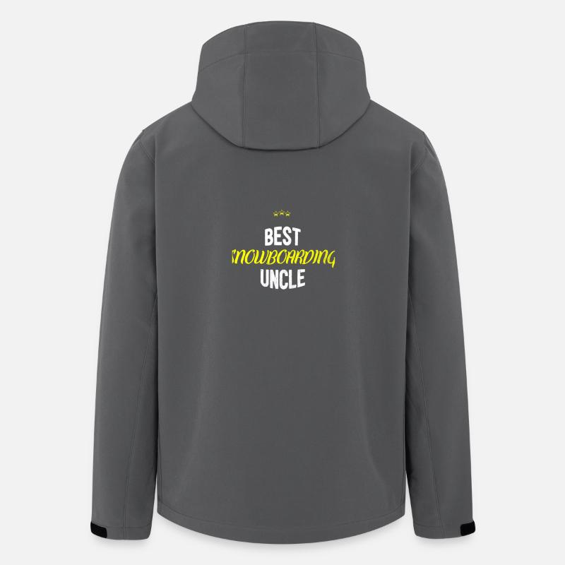 Distressed - BEST SNOWBOARDING UNCLE - Men’s Recycled Softshell Jacket by Stanley/Stella - anthracite