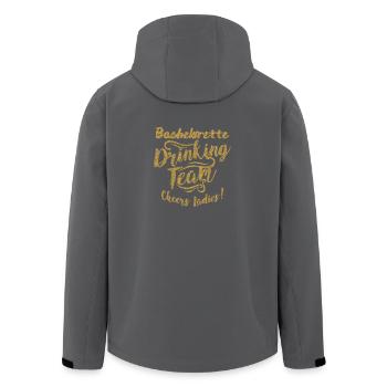 BACHELORETTE DRINKING TEAM CHEERS LADIES - Recycelte Männer Softshell-Jacke von Stanley/Stella - Anthrazit - Hinten - AI Model Male 185 light (185cm)