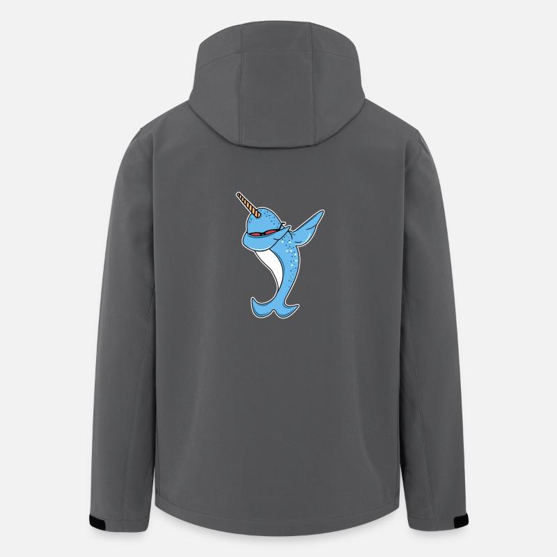Drôle Narwhal Dab - Veste softshell homme en polyester recyclé Stanley/Stella - charbon