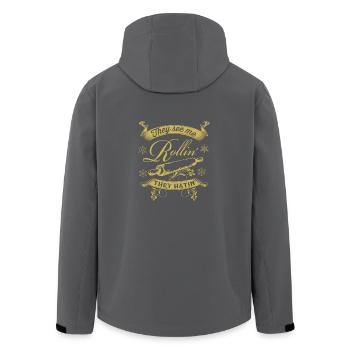 Funny Weihnachts Teigrolle Teig Kekse Backen - Recycelte Männer Softshell-Jacke von Stanley/Stella - Anthrazit - Hinten - AI Model Male 185 light (185cm)