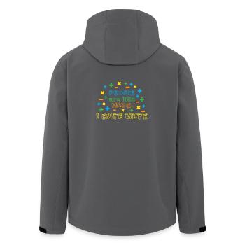 Menschen sind wie Mathe, ich hasse Mathe - Recycelte Männer Softshell-Jacke von Stanley/Stella - Anthrazit - Hinten - AI Model Male 185 light (185cm)