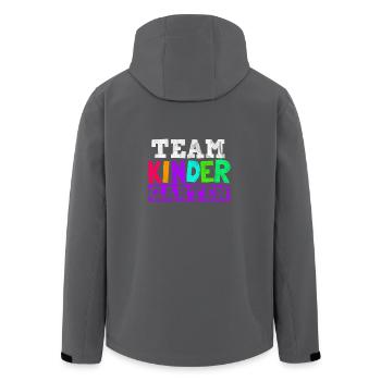 Team Kindergarten - Geschenk - Recycelte Männer Softshell-Jacke von Stanley/Stella - Anthrazit - Hinten - AI Model Male 185 light (185cm)