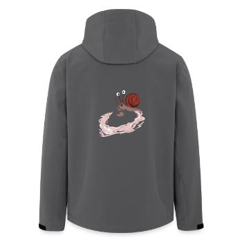Dumme Schnecke Geschenk - Recycelte Männer Softshell-Jacke von Stanley/Stella - Anthrazit - Hinten - AI Model Male 185 light (185cm)
