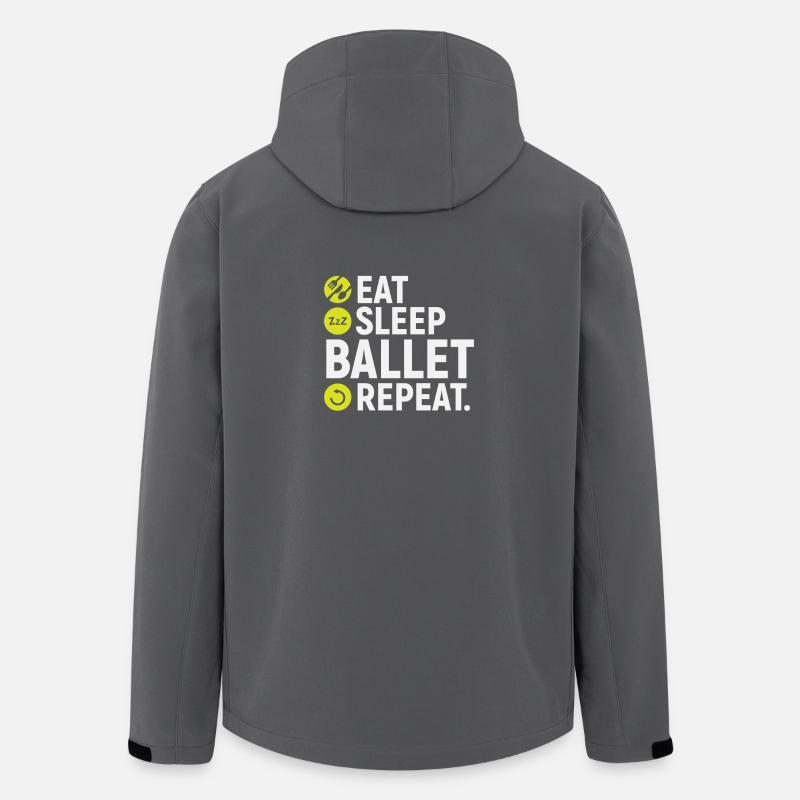Eat, sleep, ballet, repeat - gift - Men’s Recycled Softshell Jacket by Stanley/Stella - anthracite