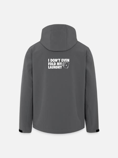 Poker - Ich falte nicht mal meine Wäsche - Recycelte Männer Softshell-Jacke von Stanley/Stella - Anthrazit