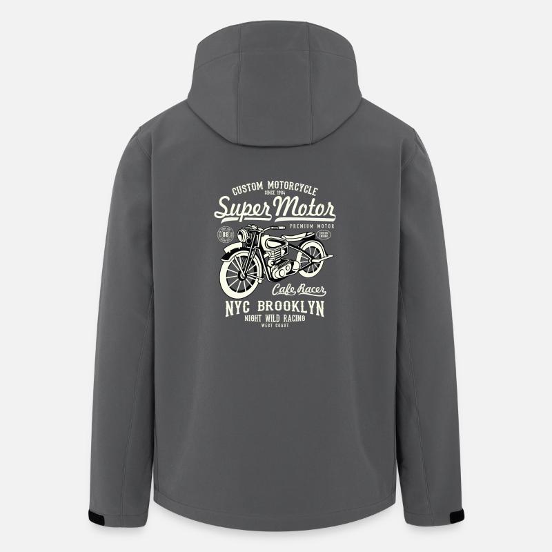 Super Motor Motorrad - Recycelte Männer Softshell-Jacke von Stanley/Stella - Anthrazit