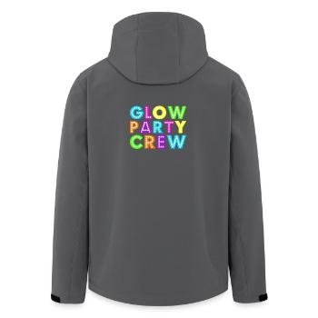 Glow Party Crew - Recycelte Männer Softshell-Jacke von Stanley/Stella - Anthrazit - Hinten - AI Model Male 185 light (185cm)