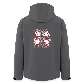 Weihnachten - Geschenk - Katze - Katzenliebhaber - Recycelte Männer Softshell-Jacke von Stanley/Stella - Anthrazit - Hinten - AI Model Male 185 light (185cm)