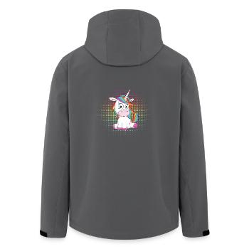 Süßes Einhorn - Recycelte Männer Softshell-Jacke von Stanley/Stella - Anthrazit - Hinten - AI Model Male 185 light (185cm)