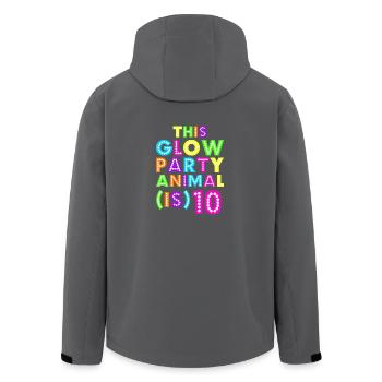 Glow Party Animal10 - Recycelte Männer Softshell-Jacke von Stanley/Stella - Anthrazit - Hinten - AI Model Male 185 light (185cm)