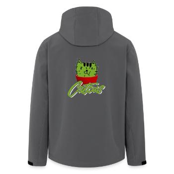 Catcus Funny Cactus Cat Pun Shirt - Recycelte Männer Softshell-Jacke von Stanley/Stella - Anthrazit - Hinten - AI Model Male 185 light (185cm)