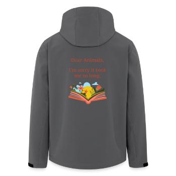 Es tut mir leid, dass es so lange dauerte | Vegan - Recycelte Männer Softshell-Jacke von Stanley/Stella - Anthrazit - Hinten - AI Model Male 185 light (185cm)