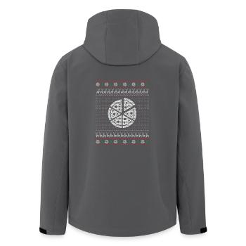 Pizza Ugly Christmas Sweater Geschenk - Recycelte Männer Softshell-Jacke von Stanley/Stella - Anthrazit - Hinten - AI Model Male 185 light (185cm)