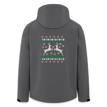 Rendeer Ugly Christmas Sweater Geschenk - Recycelte Männer Softshell-Jacke von Stanley/Stella - Anthrazit - Hinten - AI Model Male 185 light (185cm)