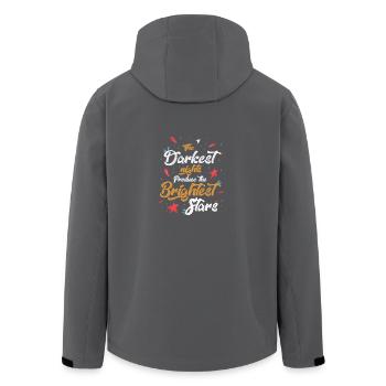Hellste Sterne Geschenk - Recycelte Männer Softshell-Jacke von Stanley/Stella - Anthrazit - Hinten - AI Model Male 185 light (185cm)