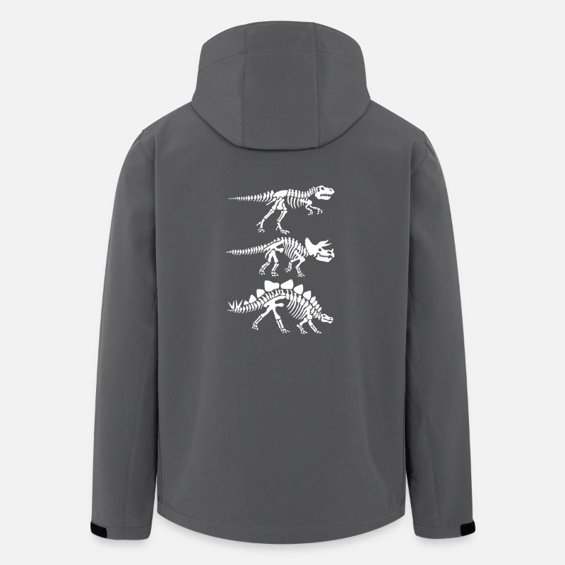anatomie du squelette de dinosaure - Veste softshell homme en polyester recyclé Stanley/Stella - charbon