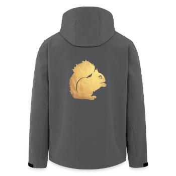 gold eichhörnchen - Recycelte Männer Softshell-Jacke von Stanley/Stella - Anthrazit - Hinten - AI Model Male 185 light (185cm)