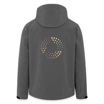 goldene Punkte - Recycelte Männer Softshell-Jacke von Stanley/Stella - Anthrazit - Hinten - AI Model Male 185 light (185cm)