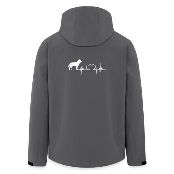 Australischer Schäferhund Geschenk Shirt - Recycelte Männer Softshell-Jacke von Stanley/Stella - Anthrazit - Hinten - AI Model Male 185 light (185cm)