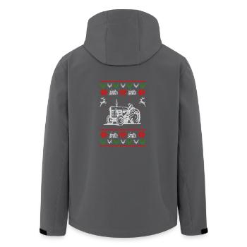farmer tractor ugly christmas jumper - Recycelte Männer Softshell-Jacke von Stanley/Stella - Anthrazit - Hinten - AI Model Male 185 light (185cm)