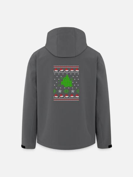 drummer ugly christmas jumper - Recycelte Männer Softshell-Jacke von Stanley/Stella - Anthrazit