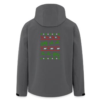 tractor farmer ugly christmas jumper - Recycelte Männer Softshell-Jacke von Stanley/Stella - Anthrazit - Hinten - AI Model Male 185 light (185cm)