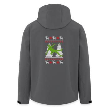 Klettern Bouldern Ugly Christmas Geschenk - Recycelte Männer Softshell-Jacke von Stanley/Stella - Anthrazit - Hinten - AI Model Male 185 light (185cm)