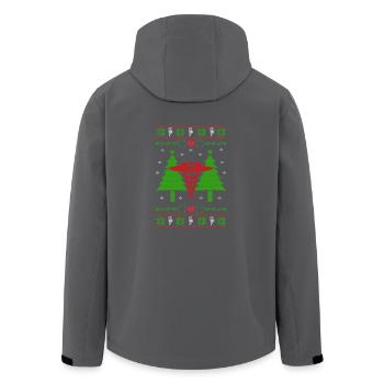 Krankenpflege Krankenschwester Ugly Christmas - Recycelte Männer Softshell-Jacke von Stanley/Stella - Anthrazit - Hinten - AI Model Male 185 light (185cm)