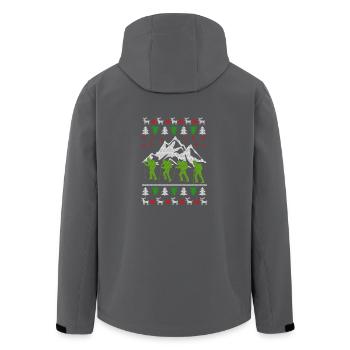 Hiking mountains ugly christmas gift jumper - Recycelte Männer Softshell-Jacke von Stanley/Stella - Anthrazit - Hinten - AI Model Male 185 light (185cm)