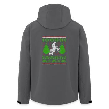 dirtbike motorcross ugly christmas - Recycelte Männer Softshell-Jacke von Stanley/Stella - Anthrazit - Hinten - AI Model Male 185 light (185cm)