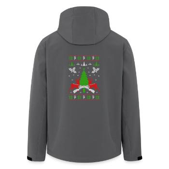 Hunter Ugly Christmas Jumper Gift - Recycelte Männer Softshell-Jacke von Stanley/Stella - Anthrazit - Hinten - AI Model Male 185 light (185cm)