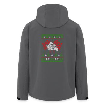 Motorcycle Superbike Ugly Christmas Jumper - Recycelte Männer Softshell-Jacke von Stanley/Stella - Anthrazit - Hinten - AI Model Male 185 light (185cm)