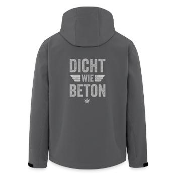 Dicht wie Beton - lustiges Drogen Shirt Cannabis - Recycelte Männer Softshell-Jacke von Stanley/Stella - Anthrazit - Hinten - AI Model Male 185 light (185cm)