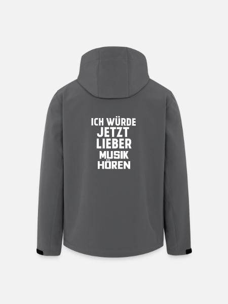 MUSIK HÖREN - Recycelte Männer Softshell-Jacke von Stanley/Stella - Anthrazit