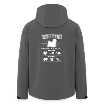 Tibet-Terrier Besitzer Geschenk - Recycelte Männer Softshell-Jacke von Stanley/Stella - Anthrazit - Hinten - AI Model Male 185 light (185cm)