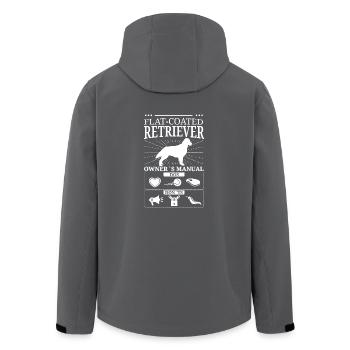 Flat-Coated Retriever Besitzer Geschenk - Recycelte Männer Softshell-Jacke von Stanley/Stella - Anthrazit - Hinten - AI Model Male 185 light (185cm)