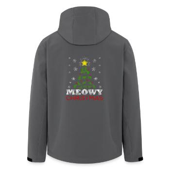 Meowy Christmas Tree Ugly Shirt - Recycelte Männer Softshell-Jacke von Stanley/Stella - Anthrazit - Hinten - AI Model Male 185 light (185cm)