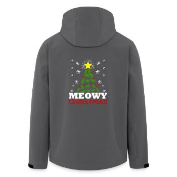 Meowy Christmas Tree - Recycelte Männer Softshell-Jacke von Stanley/Stella - Anthrazit - Hinten - AI Model Male 185 light (185cm)