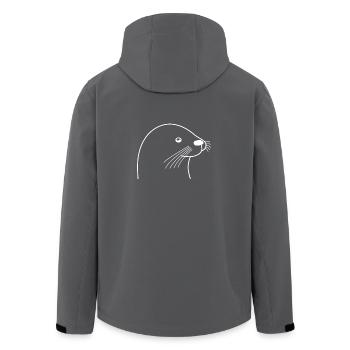 loutre - Veste softshell homme en polyester recyclé Stanley/Stella - charbon - Dos - AI Model Male 185 light (185cm)