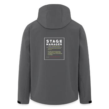 Stage Manager T Shirt Gift - Recycelte Männer Softshell-Jacke von Stanley/Stella - Anthrazit - Hinten - AI Model Male 185 light (185cm)