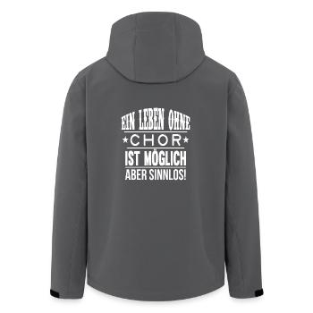Ein Leben ohne Chor - Geschenk - Recycelte Männer Softshell-Jacke von Stanley/Stella - Anthrazit - Hinten - AI Model Male 185 light (185cm)