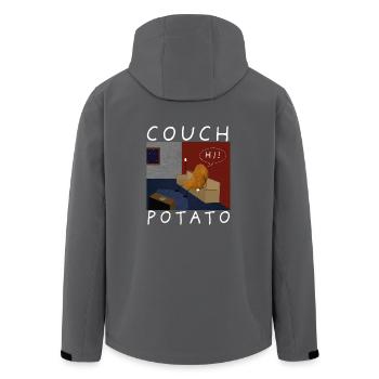 Couch Potato Faule Kartoffel Wohnzimmer Design - Recycelte Männer Softshell-Jacke von Stanley/Stella - Anthrazit - Hinten - AI Model Male 185 light (185cm)