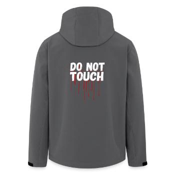 not Touch Blut Spruch Horror anti Demo me too lol - Recycelte Männer Softshell-Jacke von Stanley/Stella - Anthrazit - Hinten - AI Model Male 185 light (185cm)