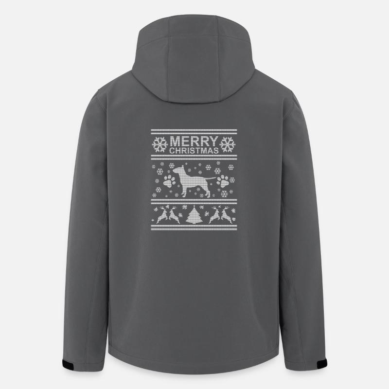Ugly Christmas Sweater Bullterrier - Recycelte Männer Softshell-Jacke von Stanley/Stella - Anthrazit