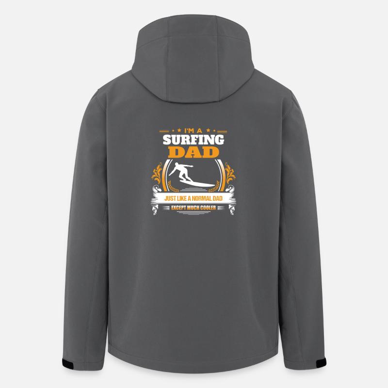 Surfender Vati-Hemd-Geschenk-Idee - Recycelte Männer Softshell-Jacke von Stanley/Stella - Anthrazit