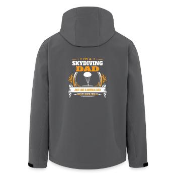 Himmelstauchen-Vati-Hemd-Geschenk-Idee - Recycelte Männer Softshell-Jacke von Stanley/Stella - Anthrazit - Hinten - AI Model Male 185 light (185cm)